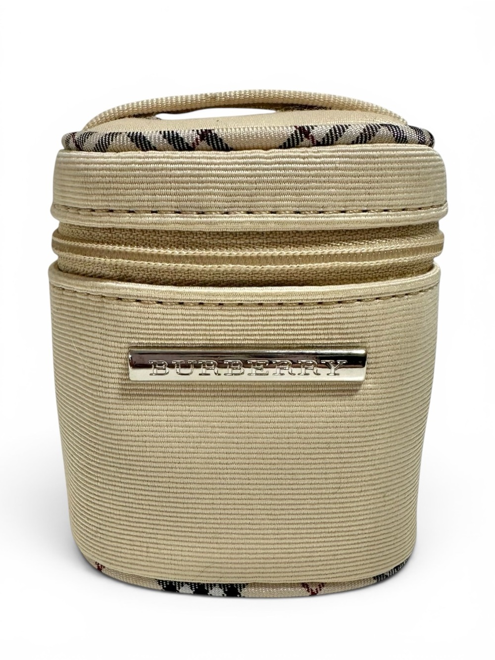 Burberry Tan & Nova Check Mini Toiletry Zippered Pouch